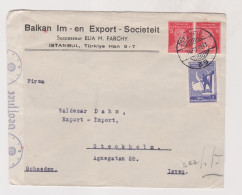 TURKEY  1941 ISTANBUL Censored Cover To Sweden - Cartas & Documentos