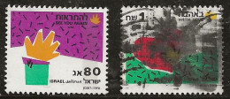 Israël 1990 N°Y.T. ;  1109 Et 1110 Obl. - Usados (sin Tab)