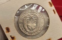 Panamá 1/4 Balboa 1934 Km 11 Plata - Panama