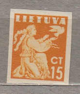 LITHUANIA 1940 Definitive Imperf. MNH(**) Mi 439U CV12EUR #644 - Litauen