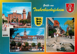 73226780 Tauberbischofsheim Markt Rathaus Kroetenbrunnen Tauberbischofsheim - Tauberbischofsheim