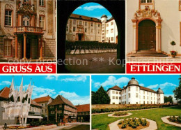 73226698 Ettlingen Schloss Portal Park Motiv Innenstadt Ettlingen - Ettlingen