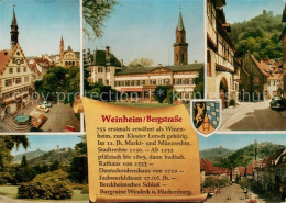 73226389 Weinheim Bergstrasse Rathaus Brunnen Kloster Deutschordenshaus Fachwerk - Weinheim