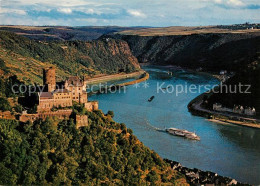 73226064 St Goarshausen Fliegeraufnahme Mit Burg Katz Und Loreley St Goarshausen - Loreley