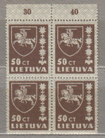 LITHUANIA 1937 Definitive Coat Of Arms MNH(**) Mi 416 #657 - Lituanie