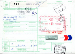 Belgio (1989) - Bollettino Pacchi Per La Francia - Lettres & Documents