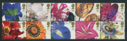 STAMPS - 1997 GREETINGS - FLOWERS - BLOCK OF 10 VFU - Used Stamps