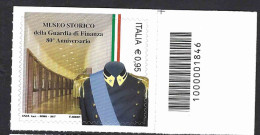 Italia 2017; Museo Storico Della Guardia Di Finanza, Nell’80° Anniversario: Francobollo A Barre. - Bar-code