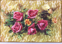 *CPSM Double à Système - Anniversaire - Bouquet De  Roses - Geburtstag