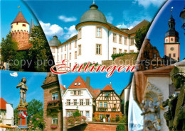 73225622 Ettlingen Schloss Tuerme Statuen Fachwerkhaus Ettlingen - Ettlingen