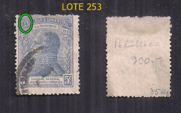 ARGENTINA 1920 GJ 524a PACTO SAN JOSE DE FLORES CON ERROR PEPUBLICA USADA - Gebraucht