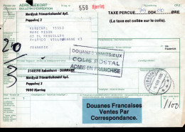 Danimarca (1990) - Bollettino Pacchi Per La Francia - Paquetes Postales