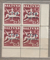 LITHUANIA 1940 Definitive Coat Of Arms Overprinted MNH(**) Mi 450 #669 - Lituanie