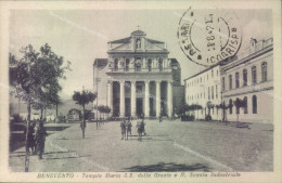 C633 Cartolina Benevento Tempio Maria Ss.delle Grazie E R.scuola Industriale  - Benevento