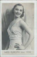 Bh25 Figurina Card Cpsm STAR Donne Piu' Belle Miss Europa 1932 - Autres & Non Classés