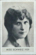 Bh43 Figurina Card Cpsm STAR Donne Piu' Belle Miss Schweiz Svizzera 1929 - Autres & Non Classés