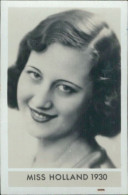 Bh49 Figurina Card Cpsm STAR Donne Piu' Belle Miss Olanda Holland 1930 - Autres & Non Classés