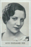 Bh55 Figurina Card Cpsm STAR Donne Piu' Belle Miss England Regno Unito 1931 - Autres & Non Classés