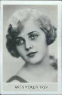 Bh74 Figurina Card Cpsm STAR Donne Piu' Belle Miss Polonia Polen  1929 - Autres & Non Classés