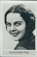 Bh86 Figurina Card Cpsm STAR Donne Piu' Belle Miss Polonia Polen 1930 - Autres & Non Classés