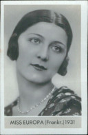 Bh92 Figurina Card Cpsm STAR Donne Piu' Belle Miss Europa Francia Frankr 1931 - Autres & Non Classés