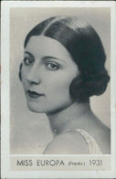 Bh93 Figurina Card Cpsm STAR Donne Piu' Belle Miss Europa Francia Frankr 1931 - Autres & Non Classés