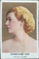 Bh99 Figurina Card Cpsm STAR Donne Piu' Belle Miss Danimarca Danemark 1931 - Autres & Non Classés
