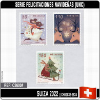 C2600# Suiza 2022. Serie Felicitaciones Navideñas (MNH) MI#2832-2834 - Neufs