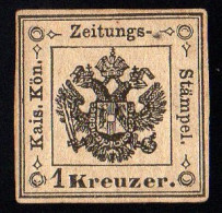 *  Lombardo Veneto 1853 Segnatasse Per Giornale  Sassone N 2 , 1k Nero (14000) - Lombardo-Vénétie