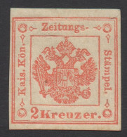 * 1859 - Lombardo Veneto 2 Kreuzer Verimiglio (3) Tasse Per Giornali, Cert. D. Fabris (1.800) - Lombardo-Veneto