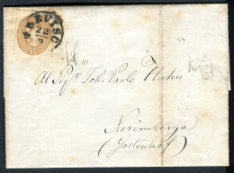 Ltr 1863 - Lombardo Veneto - Lettera Con Testo Da Treviso Per Norimberga Il 22 Settembre 1864 - Lombardy-Venetia