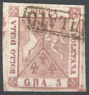 Us  Napoli 1858 5 Grana Tripla Incisione Filigrana Traliccio - Napoli