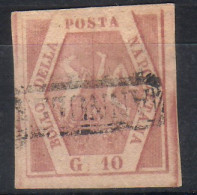 Us Napoli 1858  10 Grana I Tav N 10a Ottima Qualita Filigrana Bolli Postali - Nápoles