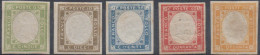 */** 1861 - Napoli - Province Napoletane Effigie Vittorio Em.II Serie Completa (1/5), Valori In Cent Di Lira Mista (500) - Napoli