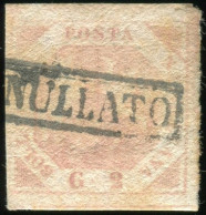 Us 1858 - Napoli - 2 Grana Rosa Brunastreo III Tav (7o) Con Pregevole Varietà Filigrana BT Completa Cert. Guido - Neapel