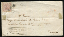 Ltr 1858 - Napoli - Lettera Da Aquila A Napoli, 2 Gr Rosa Chiaro II (6) Svolazzo Tipo 32 Punti 4, Viesti - Napoli