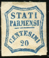 Sg 1859 Parma -20 Centesimi Azzurro Gov.Provvisorio (15) Nuovo Senza Gomma (550) - Parme