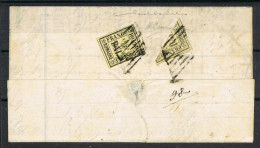 Ltr 1859 - Romagne - Lettera Con 1/2 Baj + 1/2 Baj Frazionato RARA, Diena E Doppia Certificazione G. Bottacch - Romagna