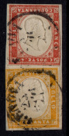 Fr 1861 - Sardegna - Frammento 40c (14d) + 80c (17d) Genova 25 Marzo 1861, Cert. G. Oliva (14.700) - Sardinia