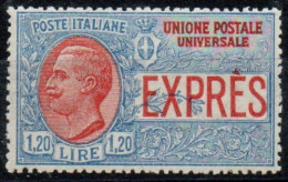 ** 1922 - Regno - Espresso (8), Vittorio Em. Lll Non Emesso, Gomma Integra, Cert. D. Fabris (800) - Eilsendung (Eilpost)