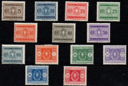 Delcampe - ** 1934 - Regno - Segnatasse ''Stemma Con Fasci'' (34/46), 13 Valori, Gomma Integra (162) - Taxe