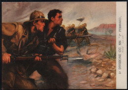 Cart  Cartolina - Militare - Milizia A.O.I, 5° Divisione CC.NN, Autore Tafuri, 1 Febbraio (18) - Postage Due