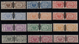 ** 1945 - Luogotenenza - Pacchi Postali (48/59) Serie Completa, 12 Valori Gomma Integra (450) - Paketmarken