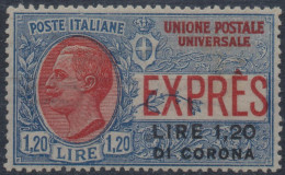 ** 1922 - Dalmazia -  Espresso 1,20 Su 1,20 (Ex2) NON EMESSO, Integro Centrato, Cert Raybaudi (2.500) - Dalmatie