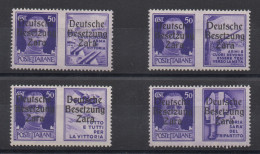 ** 1943 - Zara - Francobolli Di Propaganda, Soprastampati "Deutsche Besetzung Zara" (20/23) Serie Completa, Cert. Fabris - Duitse Bez.: Zara