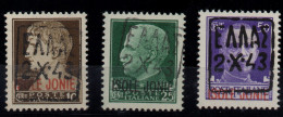 ** 1943 - Zante -  Amministrazione Civile Greca, Isole Jonie Del 1941(1/3),soprastampa A Mano, Cert. Fabris E Brunel - Zante