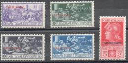 ** 1930- Castelrosso - Ferrucci (25/29) Serie Completa, 5 Valori, Gomma Integra (450) - Castelrosso