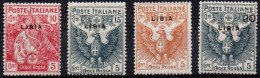 ** 1915 - Libia - Croce Rossa (13/16) Serie Completa, 4 Valori, Gomma Integra (450) - Libya