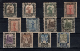 * 1921 - Libia - Pittorica (21/32) Serie Completa, 12 Valori, TL, Ben Centrato, Cert D. Fabris (1.200) - Libya