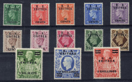 ** 1948/50 - ERITREA (14/26+27/33+tax 1/5+ Tax 6/10) Francobolli Di Gran Bretagna Soprastampati(850) - Eritrea